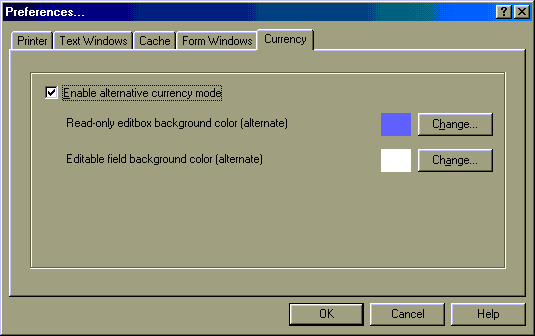 Euro currency dialog