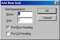 Add New Grid Dialog