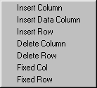 Grid editor right click context menu