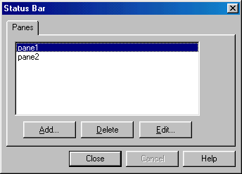 Status bar editor