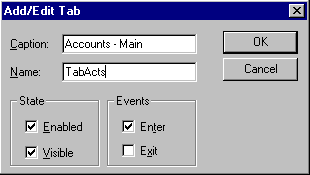 Editing a tab