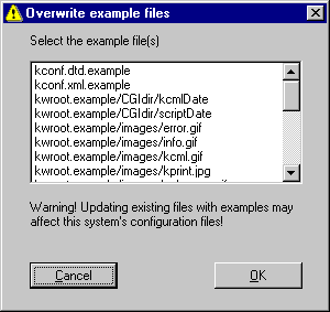Installer dialog