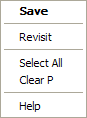 Context menu for back