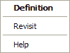 Context menu for functions