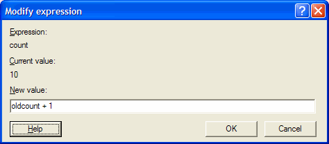 Modify dialog