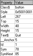 Results of spying on the Quit button