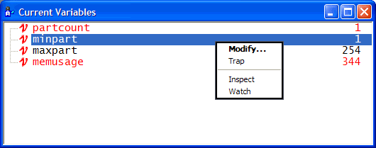 Current Variables