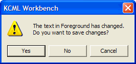 Warning on exit if program modified